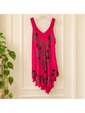 Boho Chic Embroidered Dress/Coverup